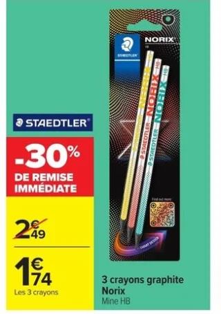 Staedtler 3 crayons graphite Norix