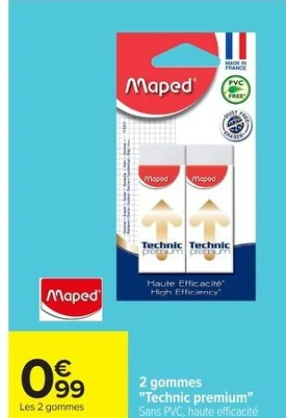 Maped 2 gommes "Technic premium"