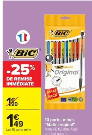 Bic 10 porte-mines "Matic original"