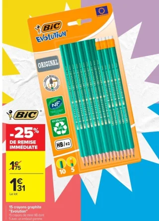 Bic 15 crayons graphite "Evolution"