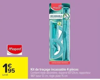 Maped Kit de traçage incassable 4 pièces