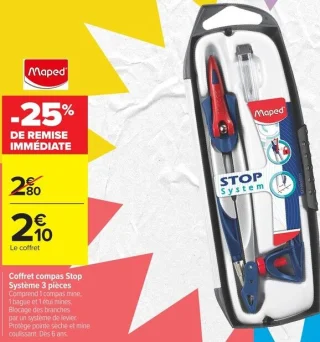 Maped Coffret compas Stop Système 3 pièces