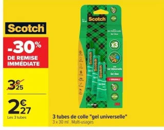 3 tubes de colle "gel universelle" Scotch