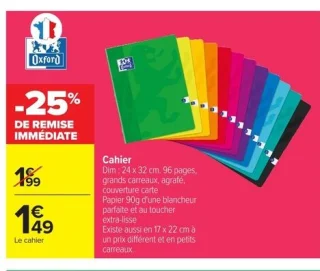 Cahier Oxford