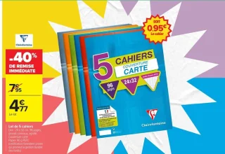 Lot de 5 cahiers Clairefontaine
