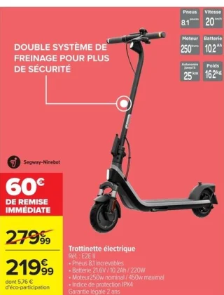 Trottinette électrique Segway-Ninebot E2E II