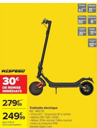Trottinette électrique Wispeed AIRO V6