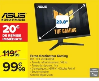 Ecran d'ordinateur Gaming ASUS TUF VG249QE5A