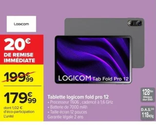 Tablette logicom fold pro 12