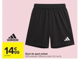 Short de sport enfant Adidas