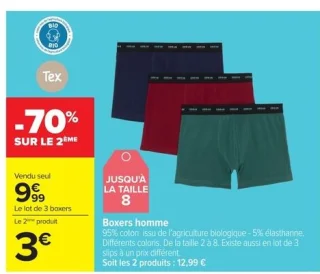 Boxers homme Tex
