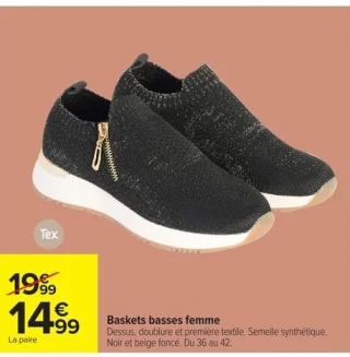 Baskets basses femme Tex