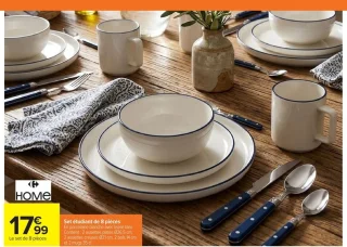 Set étudiant de 8 pièces Carrefour HOME