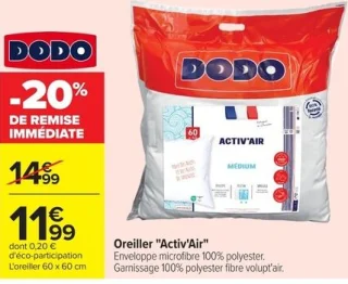 Oreiller "Activ'Air" Dodo