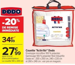 Couette "Activ'Air" Dodo