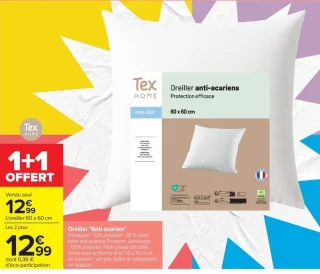 Oreiller "Anti-acarien" Tex Home