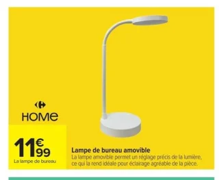 Lampe de bureau amovible Carrefour Home