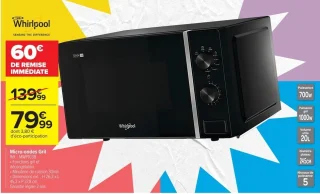 Micro-ondes Gril Whirlpool MWP103B