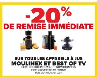 Tous les appareils à jus Moulinex et Best of TV
