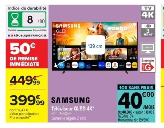 Téléviseur QLED 4K Samsung