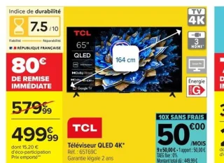 Téléviseur QLED 4K TCL