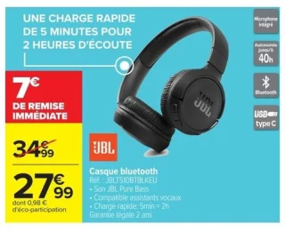 Casque bluetooth JBL