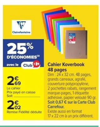 Clairefontaine Cahier Koverbook 48 pages
