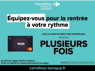 Carte de crédit PASS Mastercard Carrefour Banque