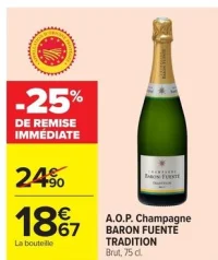 A.O.P. Champagne BARON FUENTE TRADITION Brut, 75 cl.