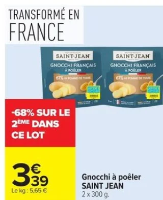 Gnocchi à poêler SAINT JEAN