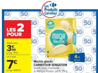 Mochis glacés CARREFOUR SENSATION
