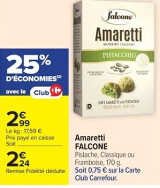 Amaretti FALCONE Pistache, Classique ou Framboise