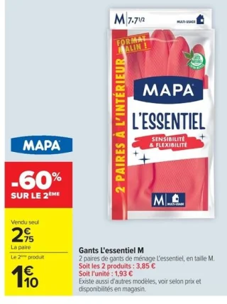 Gants L'Essentiel M Mapa