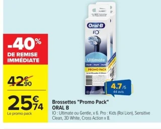 Brossettes "Promo Pack" ORAL B iO