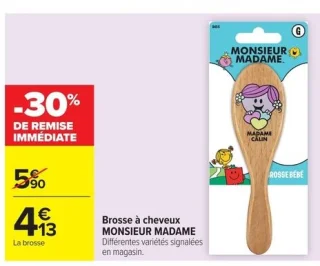 Brosse à cheveux MONSIEUR MADAME