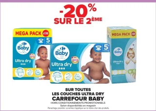 Les couches Ultra Dry Carrefour Baby