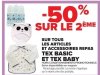 Articles et accessoires repas Tex Basic et Tex Baby