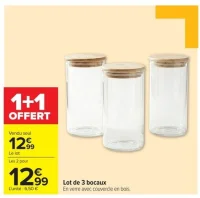 Lot de 3 bocaux