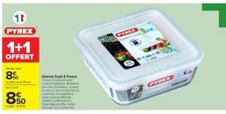 Plat carré 15 cm Gamme Cook & Freeze Pyrex