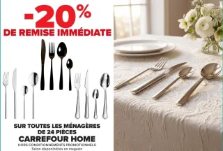 Ménagère de 24 pièces Carrefour Home