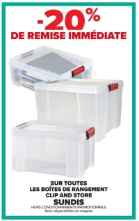 Boîtes de rangement Clip and Store Sundis