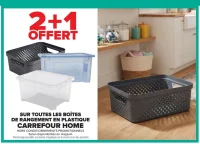 Boîtes de rangement en plastique Carrefour Home