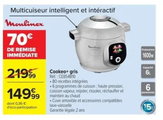 Cookeo+ gris Moulinex