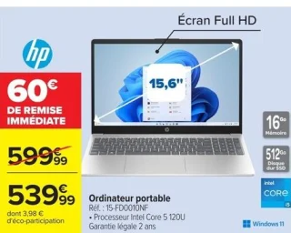 Ordinateur portable HP 15-FD0010NF