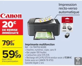Imprimante multifonction Canon CA TR4755I NOIRE