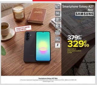 Smartphone Galaxy A27 Noir