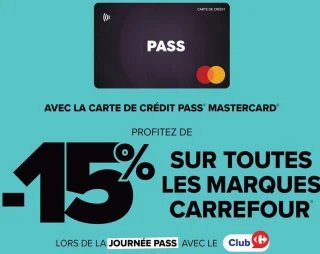 Remise de 15% sur toutes les marques Carrefour