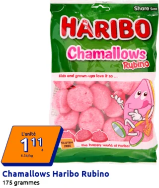Chamallows Haribo Rubino