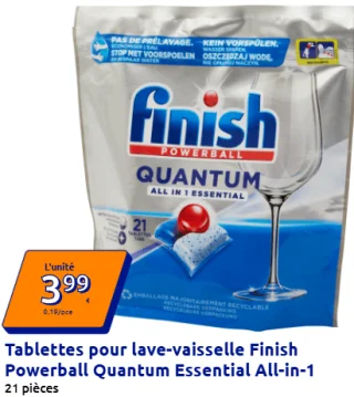 Tablettes pour lave-vaisselle Finish Powerball Quantum Essential All-in-1