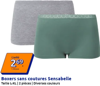 Boxers sans coutures Sensabelle